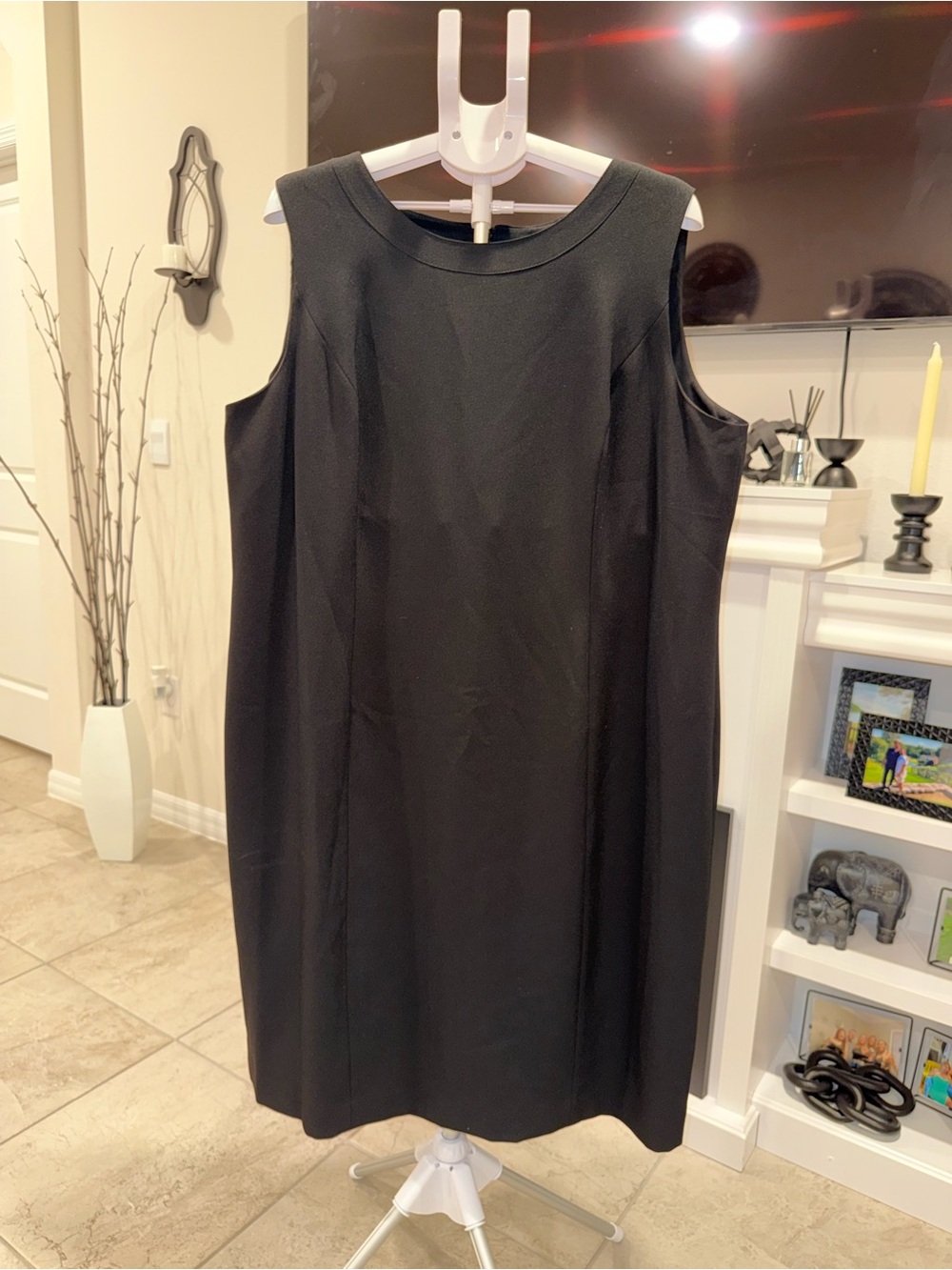 Kasper Black Sleeveless Sheath Dress Size 22W